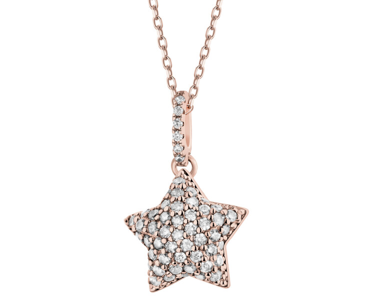 Gold-Plated Brass Necklace with Cubic Zirconia