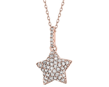 Gold-Plated Brass Necklace with Cubic Zirconia