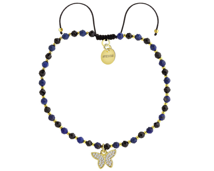 Gold-Plated Brass Bracelet with Cubic Zirconia