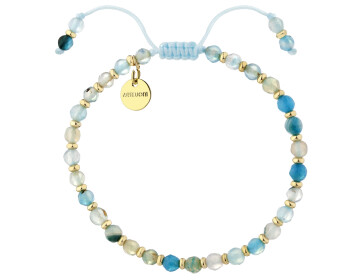 Gold-Plated Brass Bracelet with Agate