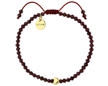 Gold-Plated Brass Bracelet with Garnet