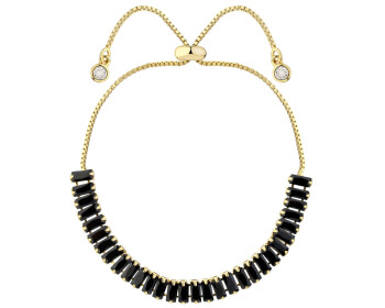 Gold-Plated Brass Bracelet with Cubic Zirconia