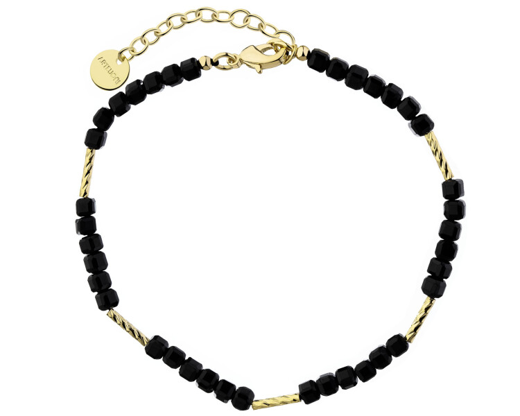 Gold-Plated Brass Bracelet with Synthetic Spinel