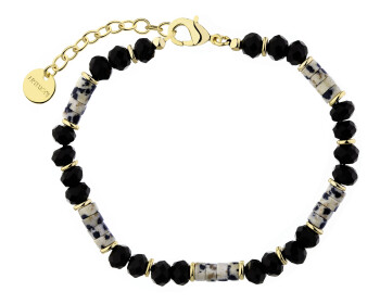 Gold-Plated Brass Bracelet with Agate