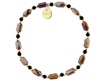 Gold-Plated Brass Bracelet with Agate