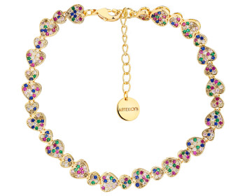 Gold-Plated Brass Bracelet with Cubic Zirconia