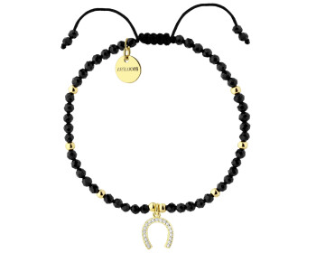 Gold-Plated Brass Bracelet with Synthetic Spinel