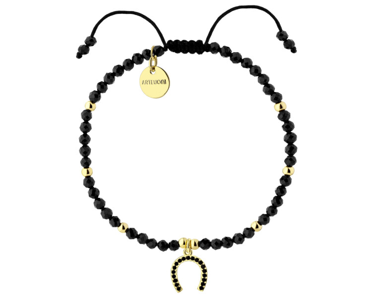 Gold-Plated Brass Bracelet with Synthetic Spinel