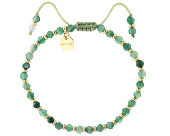 Gold-Plated Brass Bracelet with Agate