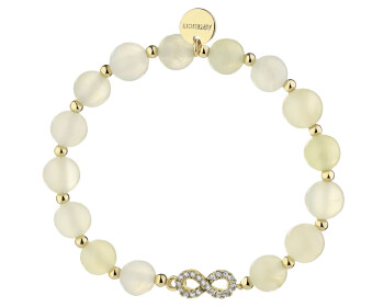 Gold-Plated Brass Bracelet with Jade