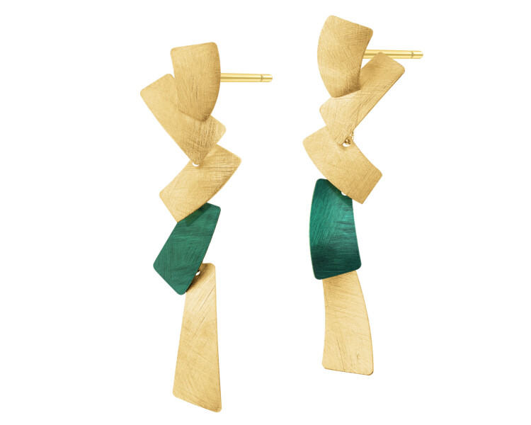 Pozlacené náušnice z bronzu