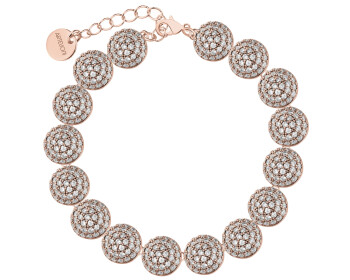 Pozlacený náramek z mosazi se zirkony