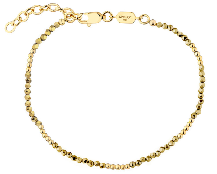 Gold-Plated Brass Bracelet with Hematite
