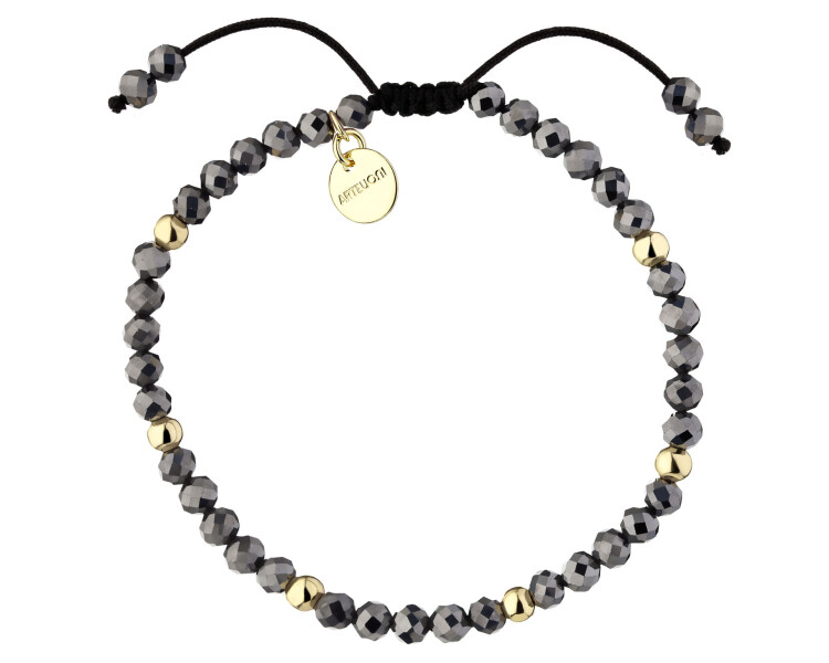 Gold-Plated Brass Bracelet with Gemstone