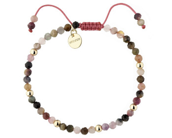Gold-Plated Brass Bracelet with Tourmaline