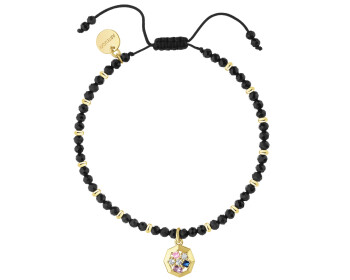 Gold-Plated Brass Bracelet with Tourmaline