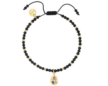 Gold-Plated Brass Bracelet with Tourmaline