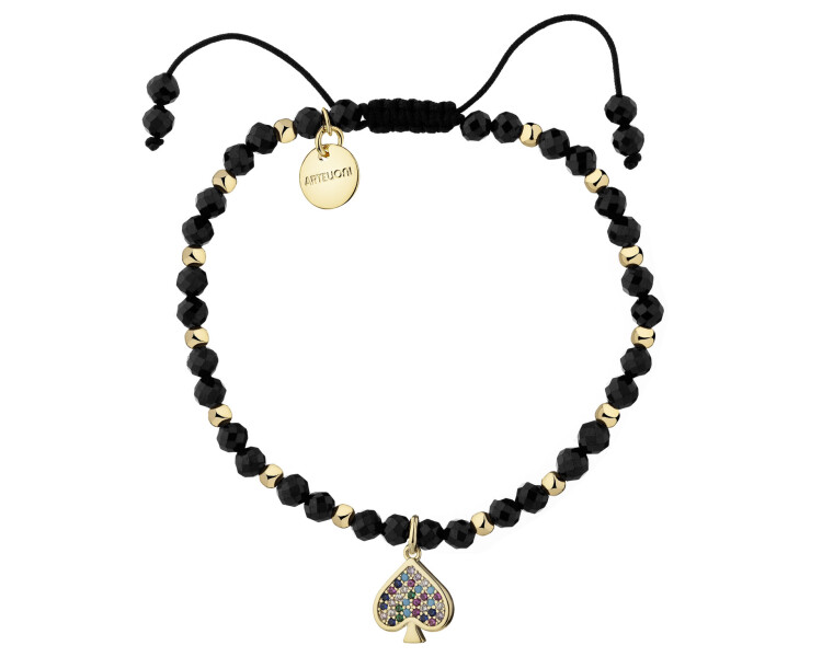 Gold-Plated Brass Bracelet with Cubic Zirconia