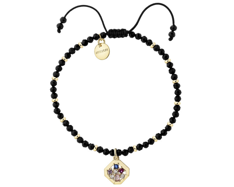 Gold-Plated Brass Bracelet with Cubic Zirconia