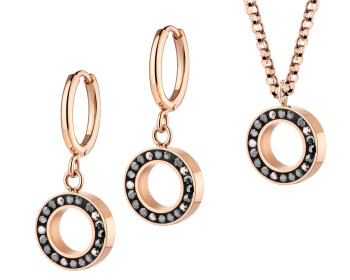 Stainless Steel Set with Marcasite