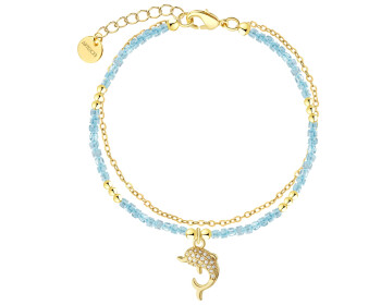 Gold-Plated Brass Bracelet with Cubic Zirconia