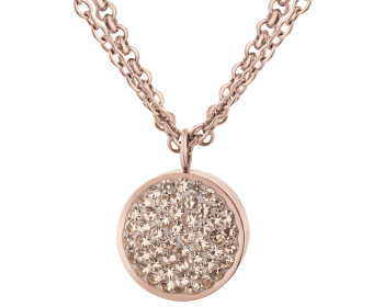 Náhrdelník z ušlechtilé oceli s krystaly