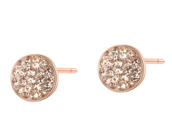 Náušnice z ušlechtilé oceli s krystaly