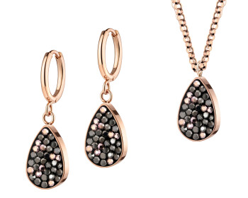 Stainless Steel Set with Marcasite
