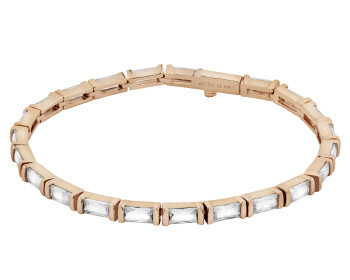 Gold-Plated Brass Bracelet with Cubic Zirconia