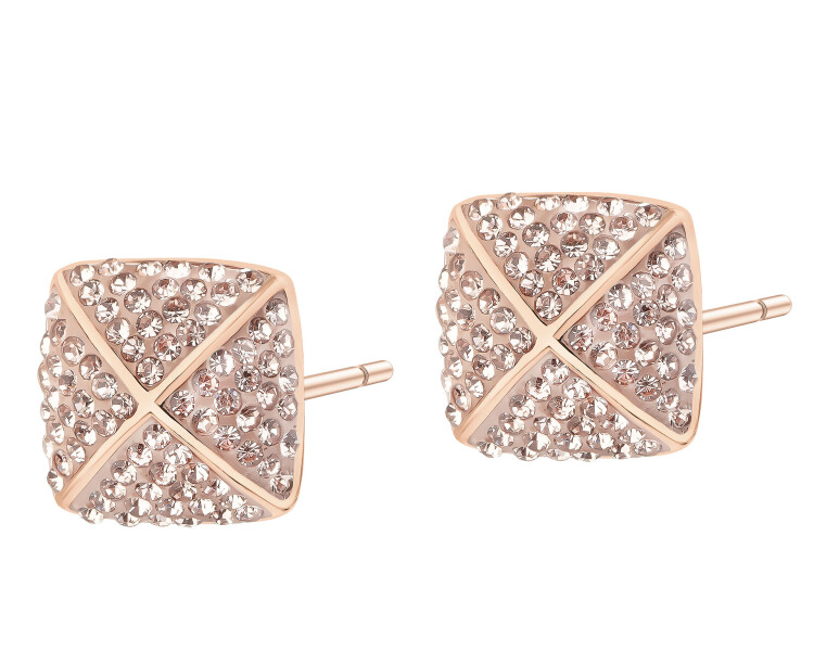 Stainless Steel Earrings with Crystal