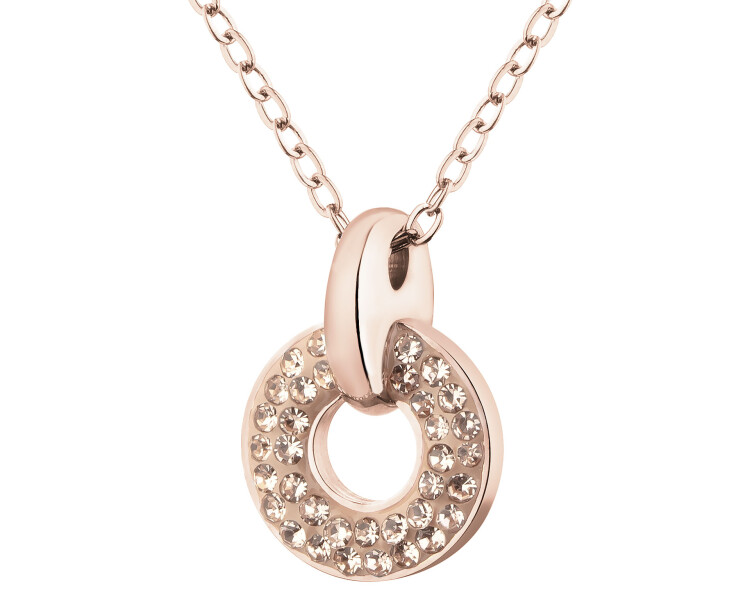 Stainless Steel Necklace with Crystal