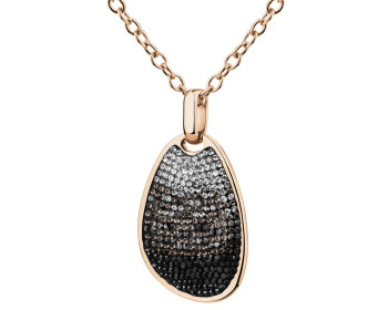 Náhrdelník z ušlechtilé oceli s krystaly