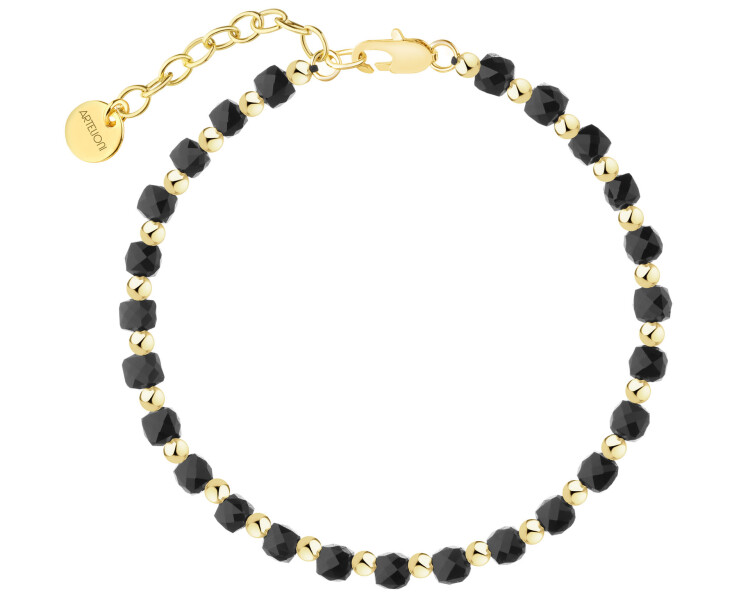 Gold-Plated Brass Bracelet with Agate