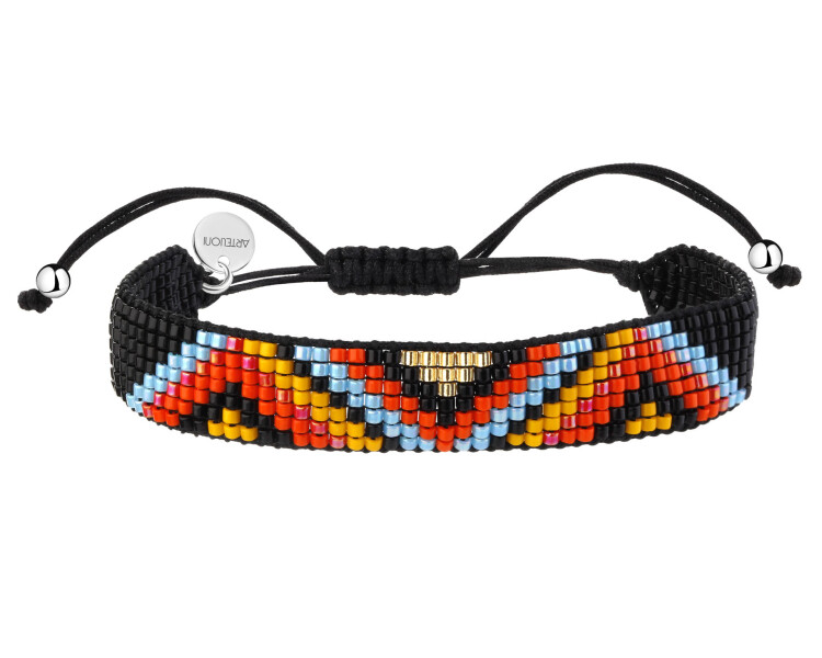 Rhodium-Plated Brass Bracelet with Miyuki