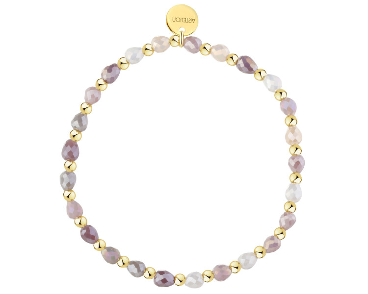 Gold-Plated Brass Bracelet with Agate