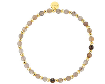 Gold-Plated Brass Bracelet with Agate