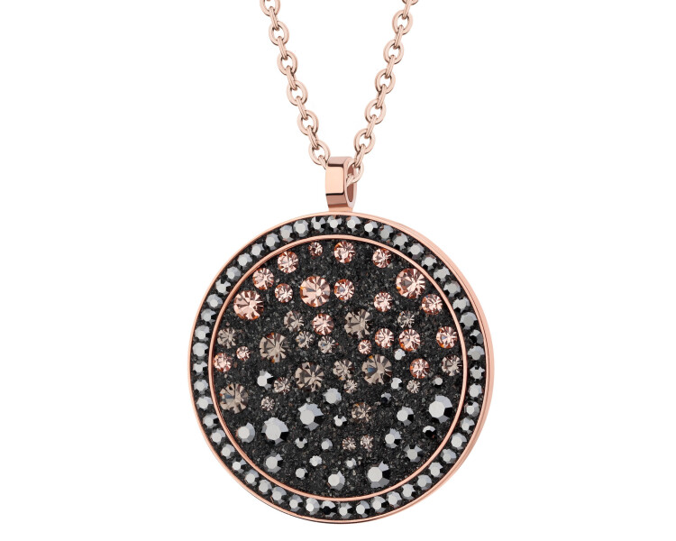 Stainless Steel Necklace with Crystal