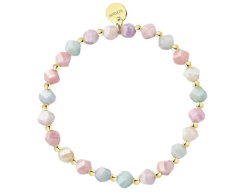Gold-Plated Brass Bracelet with Glass