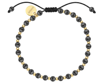 Gold-Plated Brass Bracelet with Synthetic Pearl