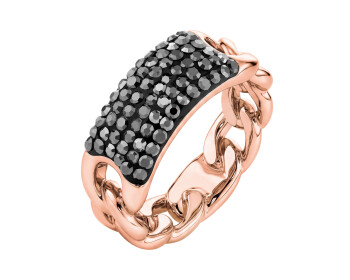 Stainless Steel Ring with Crystal
