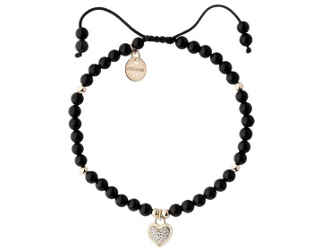 Gold-Plated Brass Bracelet with Agate