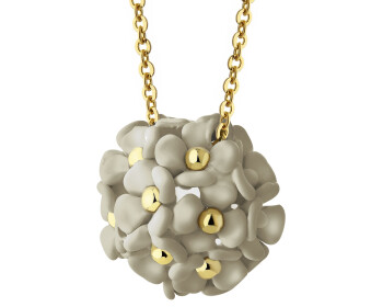 Gold-Plated Brass, Polyurethane Necklace 