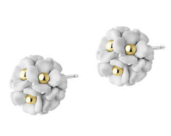 Gold-Plated Brass, Gold-Plated Silver, Polyurethane Earrings 