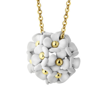 Gold-Plated Brass, Polyurethane Necklace 