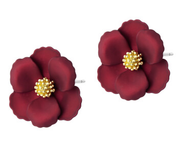 Gold-Plated Brass, Gold-Plated Silver, Polyurethane Earrings 