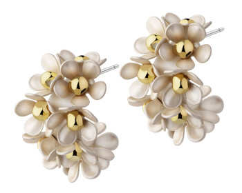 Gold-Plated Brass, Gold-Plated Silver, Polyurethane Earrings 