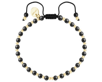 Gold-Plated Brass Bracelet with Synthetic Pearl
