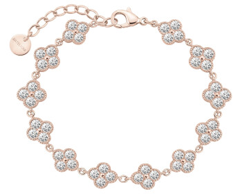 Gold-Plated Brass Bracelet with Cubic Zirconia