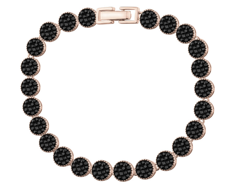 Gold-Plated Brass Bracelet with Crystal