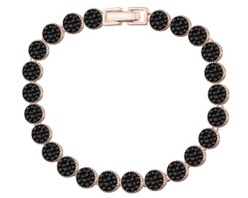 Gold-Plated Brass Bracelet with Crystal